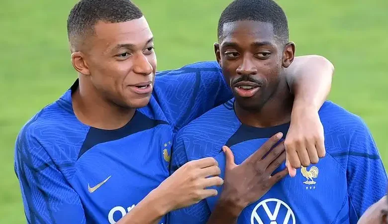 مبابي يهنئ ديمبلي