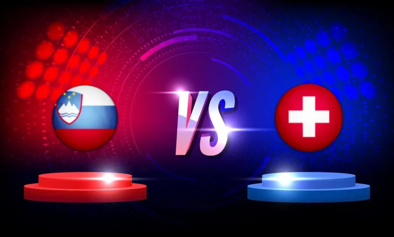 versus vs sign with blue and red empty podiums or pedestals glow sparks and smoke on black background sport confrontation martial arts combat fight competition or challenge vector