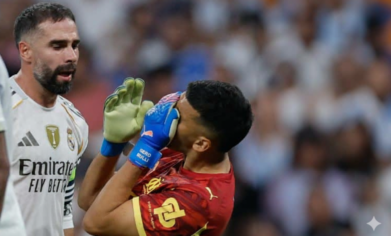 إيقاف كارفخال: مهدد بالإيقاف 3 مباريات بعد طرده أمام مارسيليا 1 إيقاف كارفخال