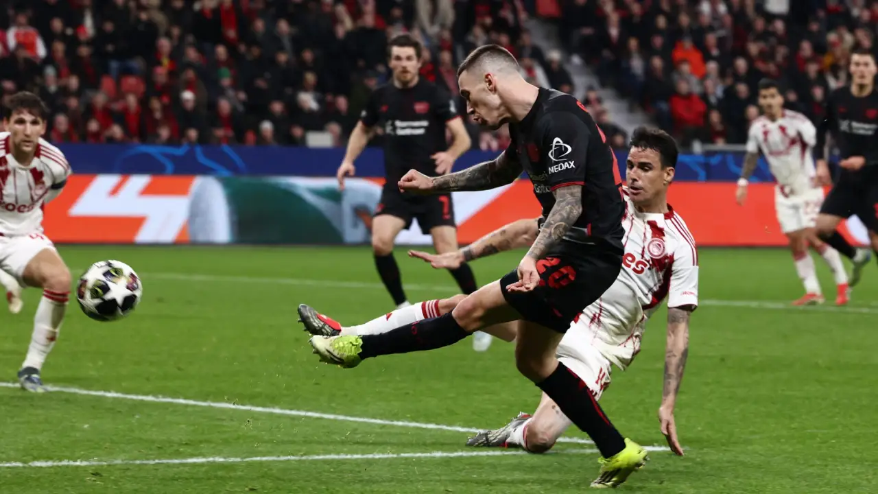 فيديو ملخص باير ليفركوزن ضد أولمبياكوس: ليفركوزن رغم التعادل يتأهل الى ثمن نهائي