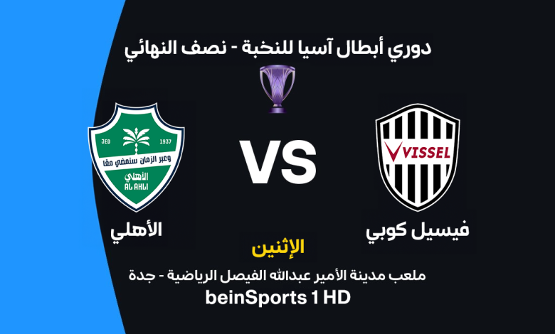 مباراة فيسيل كوبي ضد الأهلي: الموعد, القنوات, البث, التشكيل والمعلق
