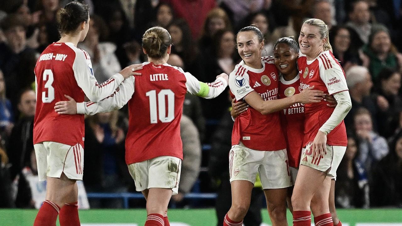 ديربي لندن ملخص وأهداف مباراة تشلسي ضد آرسنال إياب ربع نهائي دوري أبطال أوروبا للسيدات