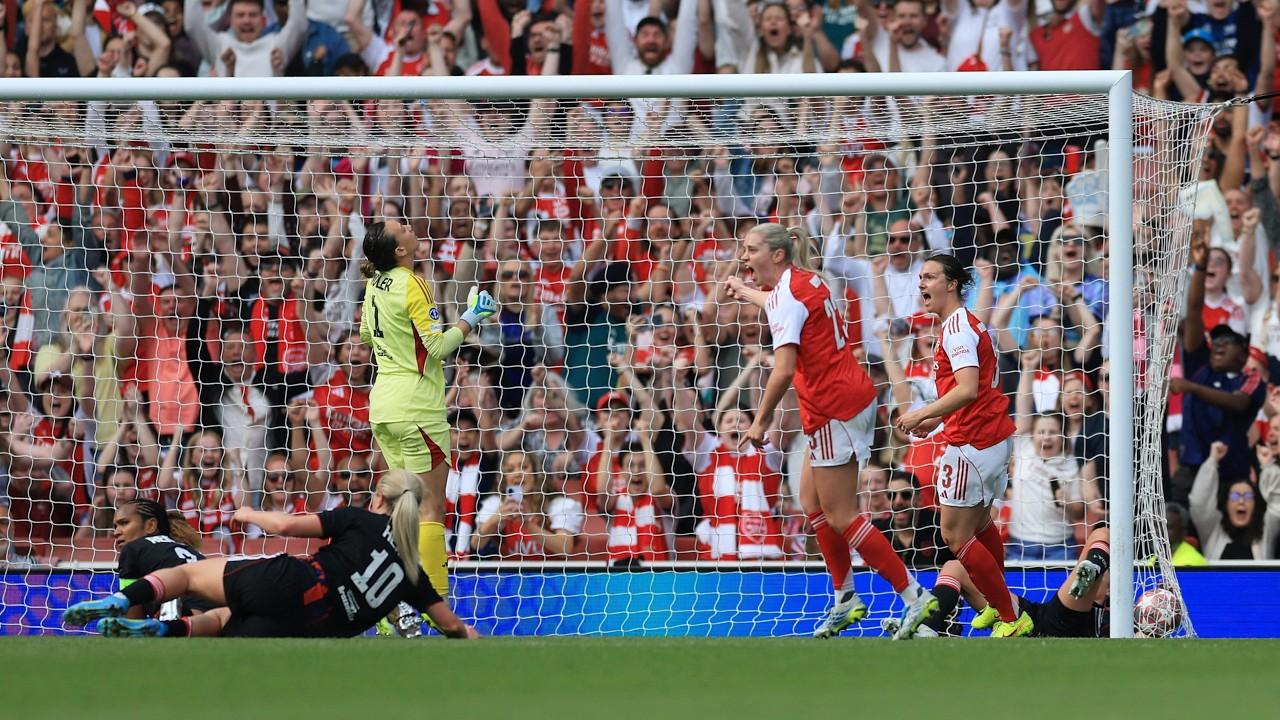 مشاهدة ملخص وأهداف مباراة آرسنال ضد ليون في نصف نهائي دوري أبطال أوروبا للسيدات