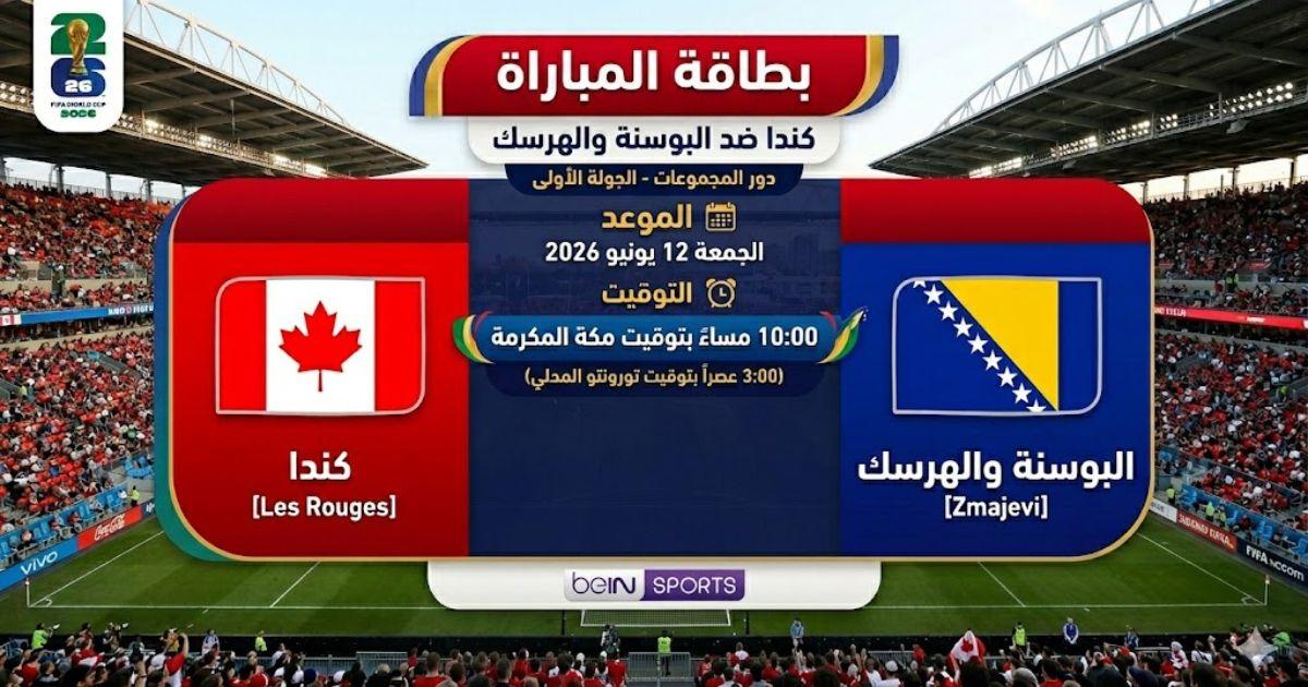 صدام السرعة والخبرة في تورونتو.. كندا ضد البوسنة الهرسك في مستهل مونديال 2026