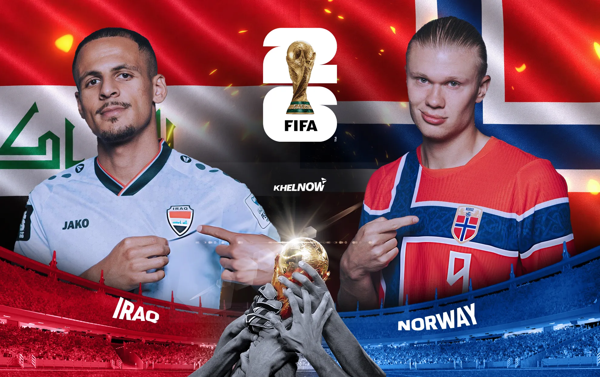 موعد مباراة العراق ضد النرويج والتشكيل المتوقع والقنوات الناقلة في كأس العالم 2026