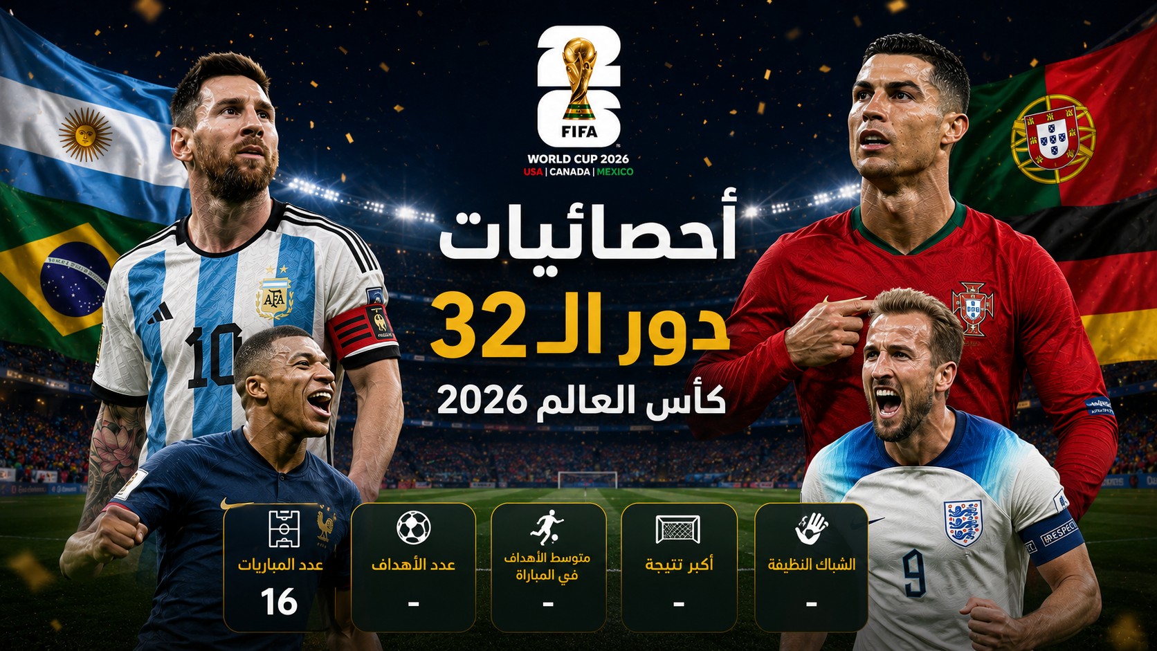 حصاد إحصائيات دور الـ32 كأس العالم 2026 والأرقام الرسمية