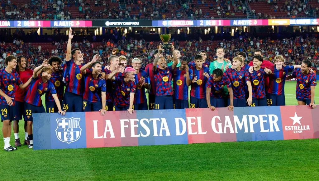ملخص مباراة برشلونة والأهلي في كأس خوان جامبر وتألق حمزة عبد الكريم