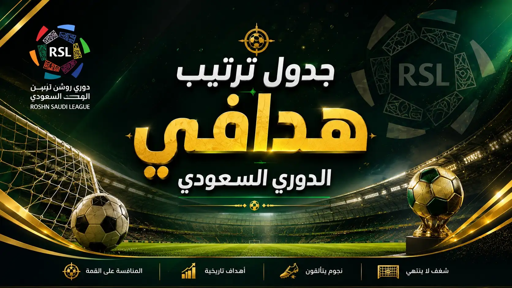 جدول ترتيب هدافي دوري روشن السعودي لموسم 2026-2027