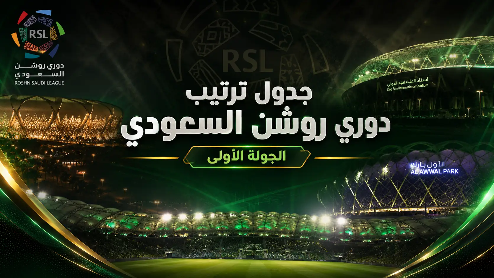 جدول ترتيب دوري روشن السعودي بعد الجولة الأولى لموسم 2026-2027
