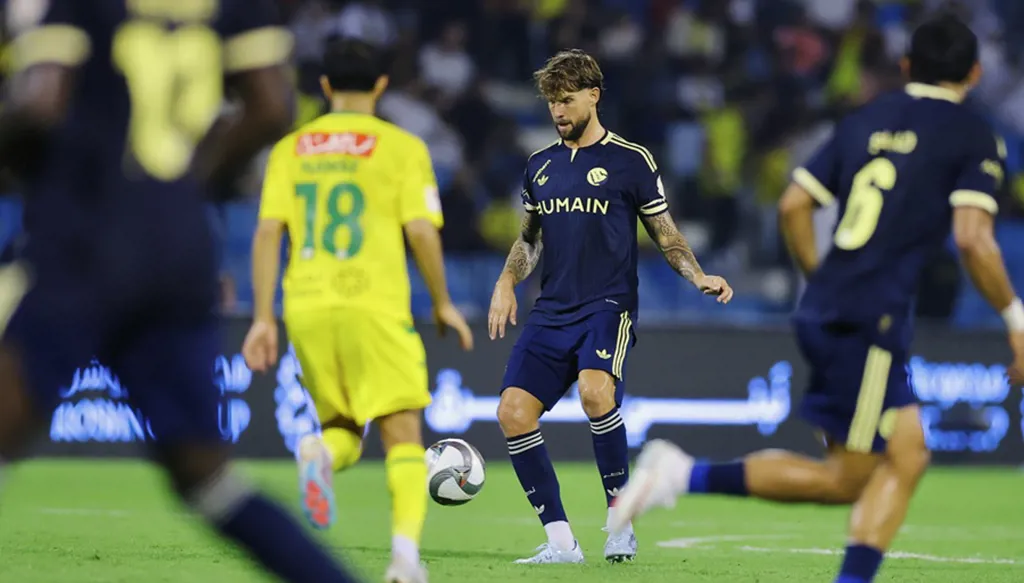 ملخص مباراة النصر والخليج اليوم.. النتيجة والأهداف والتشكيل والإحصائيات في دوري روشن