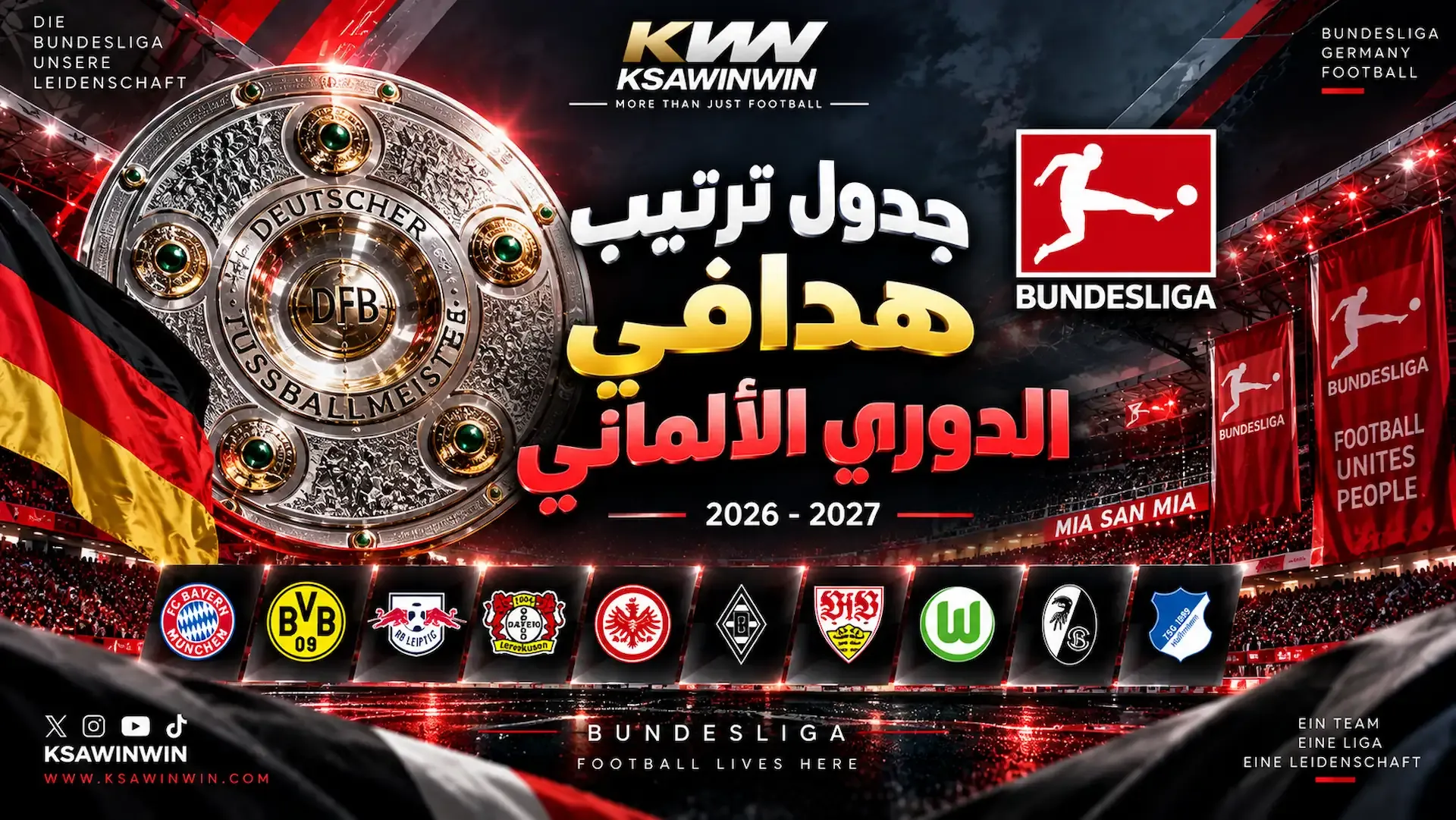 جدول ترتيب هدافي الدوري الألماني وصناع اللعب لموسم 2026-2027 المحدث