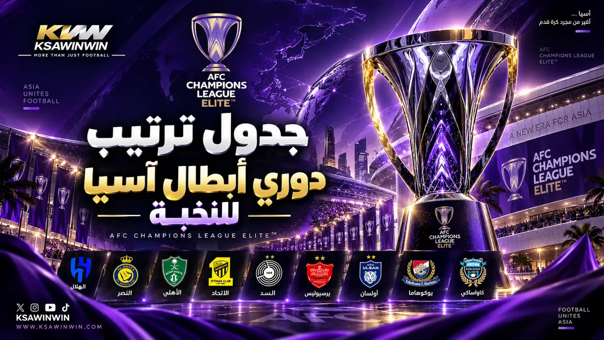 جدول ترتيب دوري أبطال آسيا للنخبة 2026-2027 وسجل الجولات المحدث