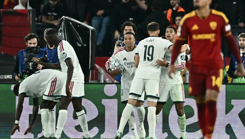 ملخص مباراة روما ضد ريال مدريد.. النتيجة والأهداف والترتيب والإحصائيات