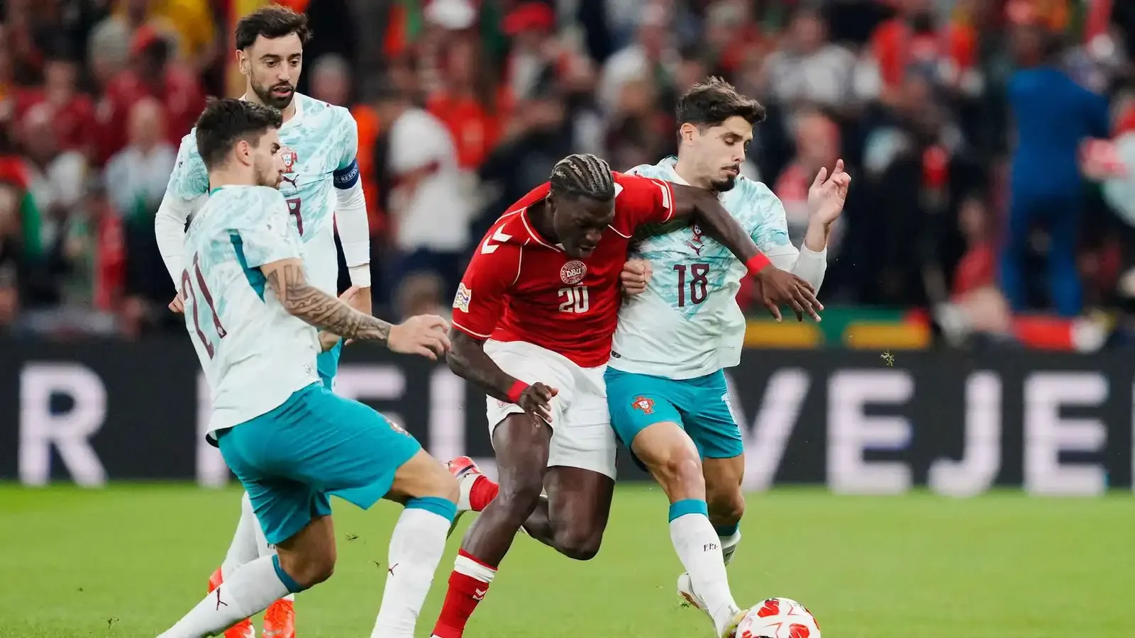 ملخص مباراة الدنمارك ضد البرتغال اليوم.. النتيجة والأهداف والترتيب والإحصائيات بالفيديو